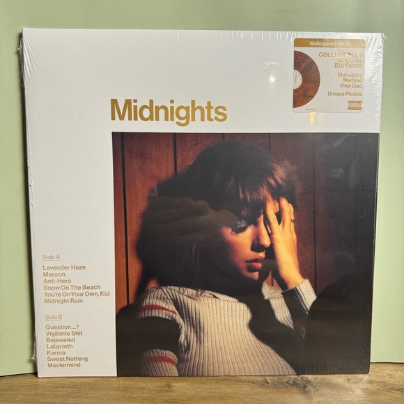 Taylor Swift - Midnights Mahogany Marbled Vinyl Album LP - Picture 3 of 4